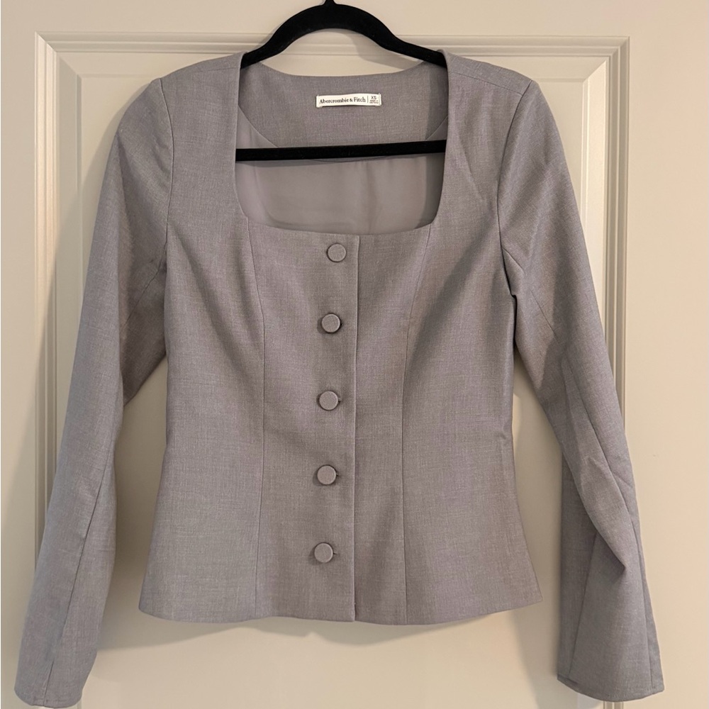 Abercrombie & Fitch Light Gray Blazer